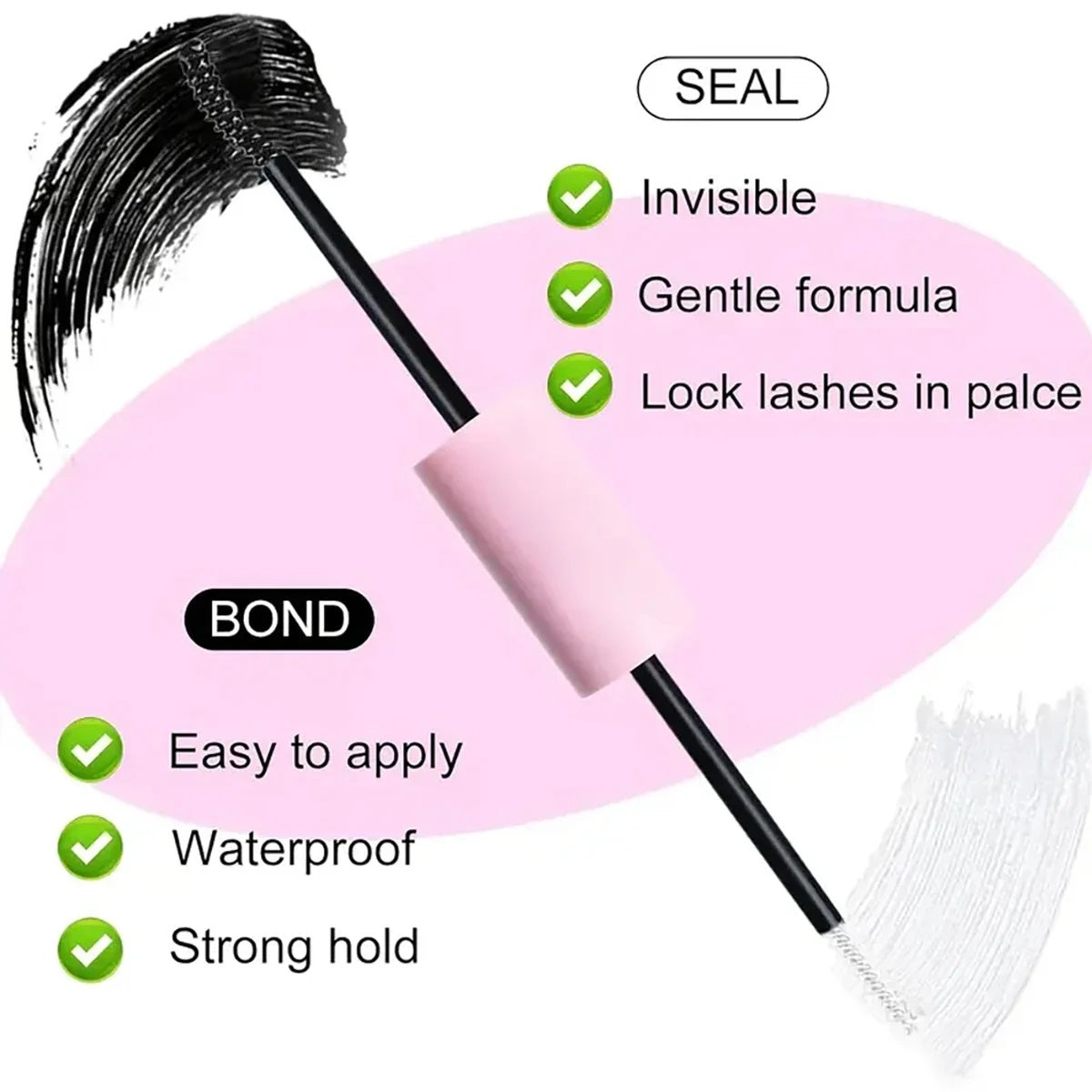 Close-up of Lash Bond and Seal brush applicator