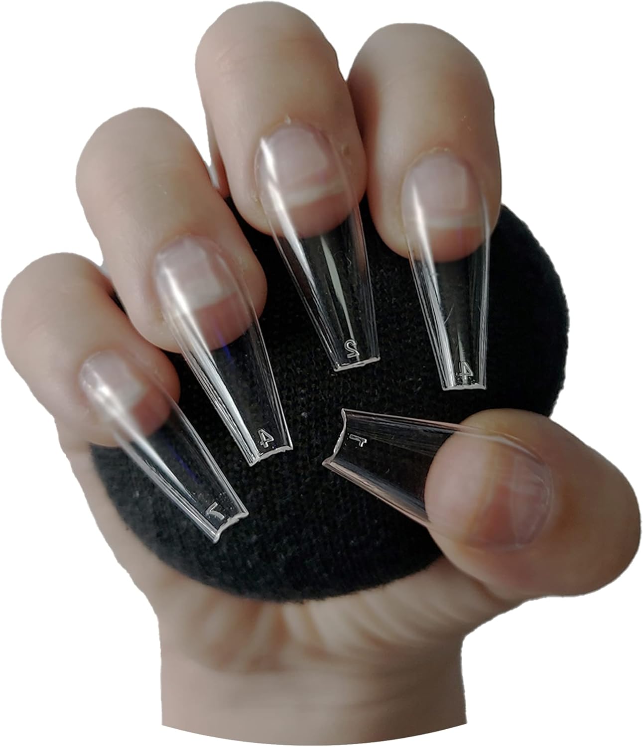 600 long tapered coffin full cover false nails, durable and versatile, ideal for creating elegant nail art and professional-quality styles