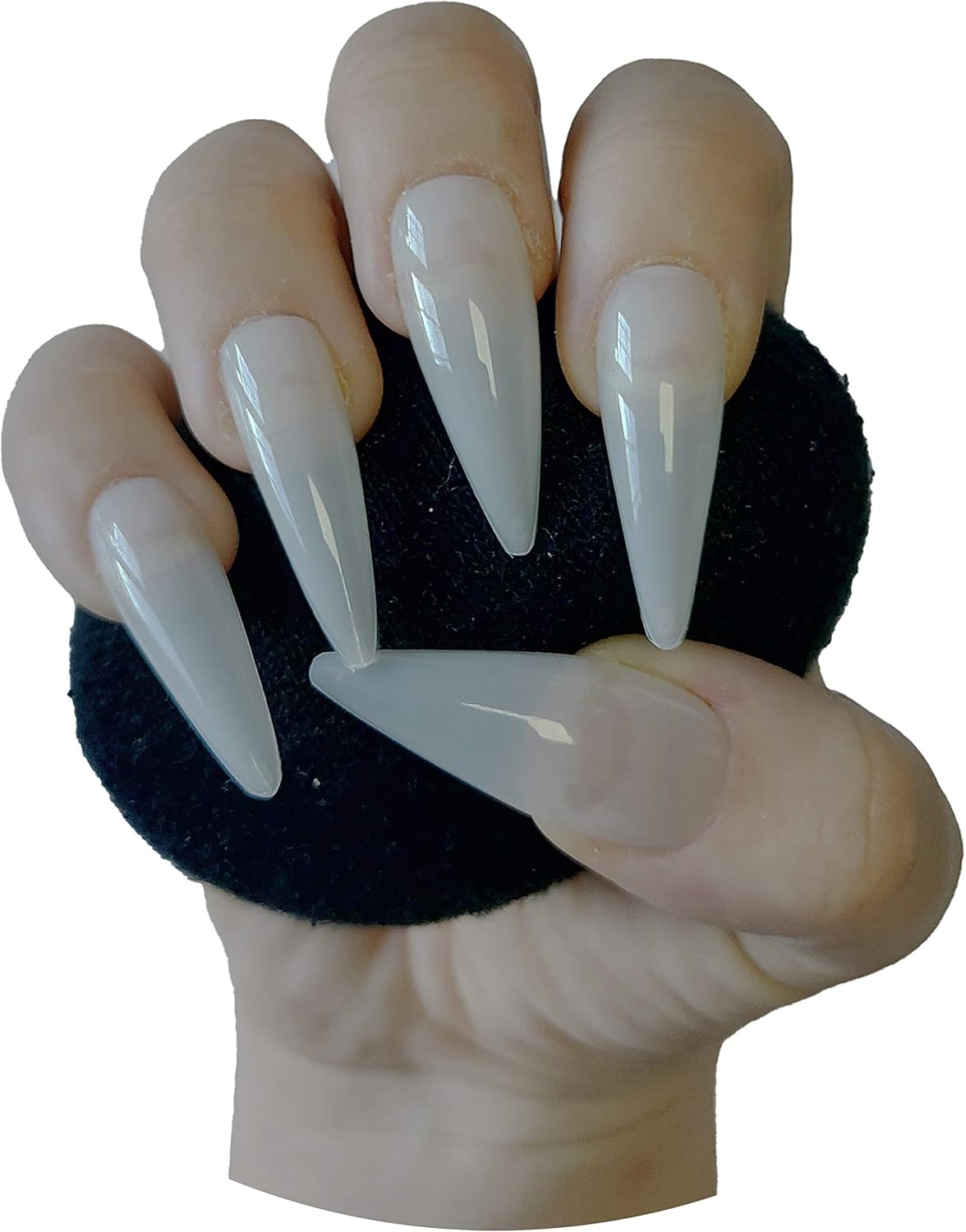 Set of 600 extra long stiletto full cover false nails, lightweight and customizable for professional or DIY nail designs