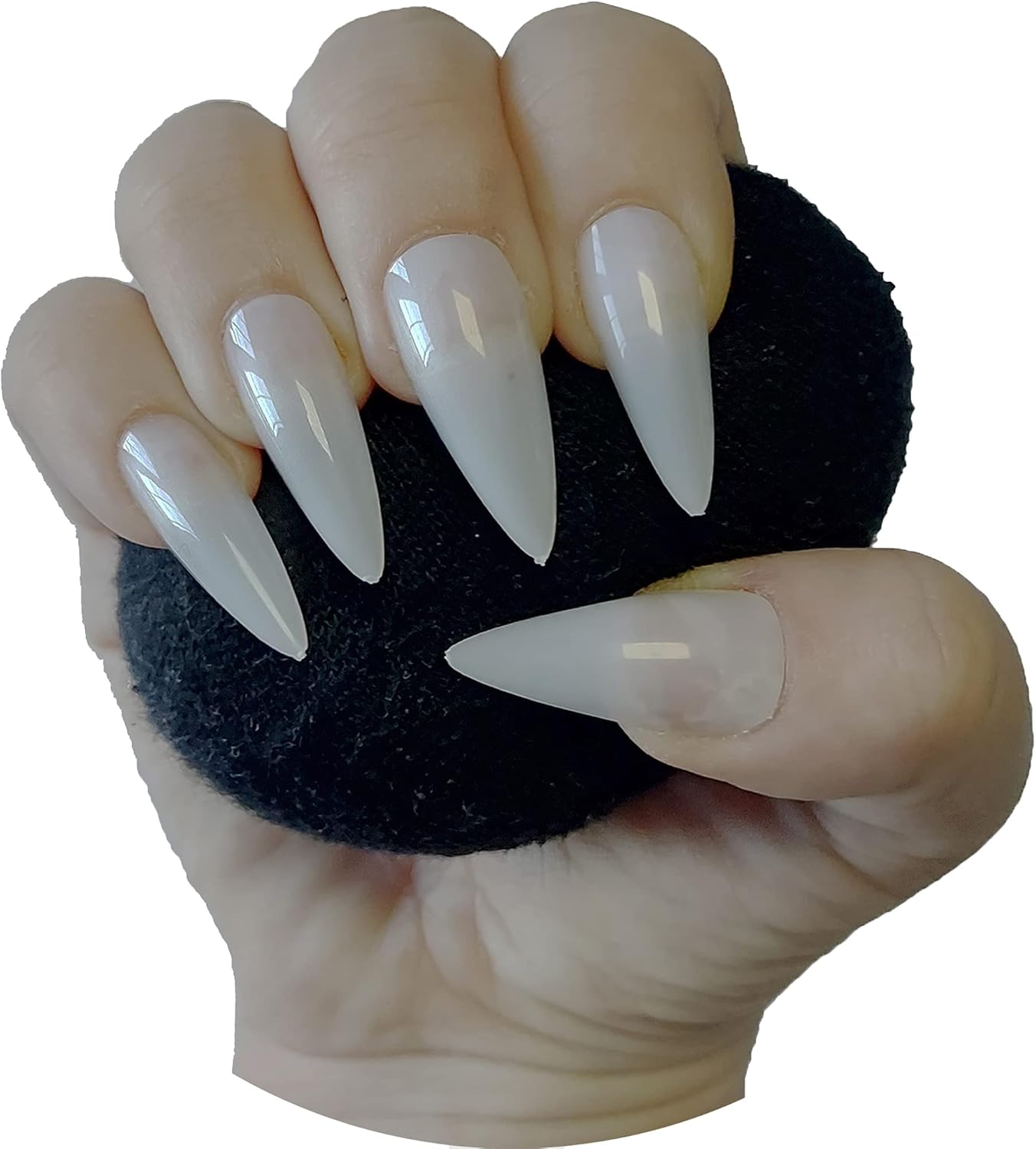 500 medium/long stiletto full cover false nails, versatile and durable, ideal for nail art customization and salon-quality results