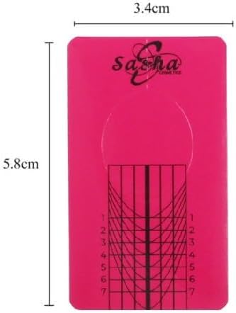 Hot Pink Nail Forms Gel Nail Extension Guides by Sasha Cosmetics for Precise and Vibrant Nail Sculpting.