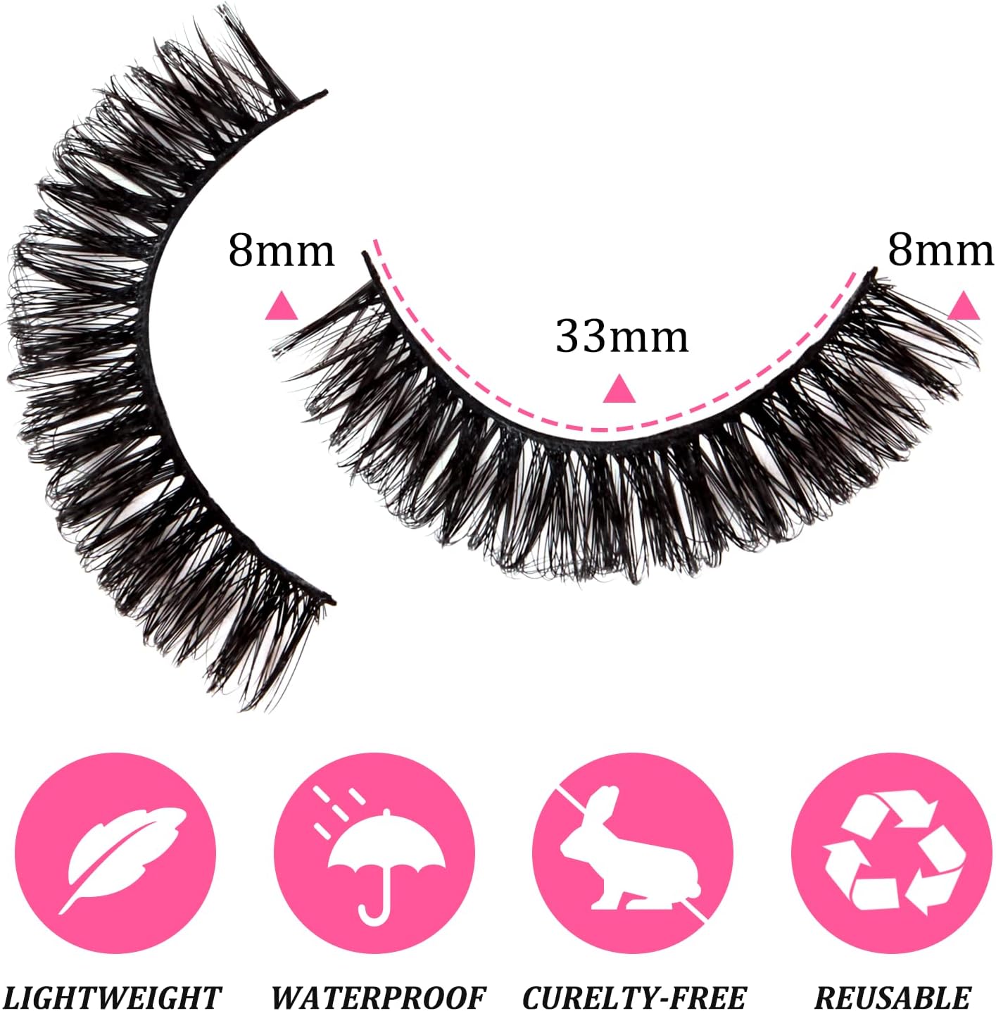 10 pair volume strip lashes lightweight dramatic false lashes