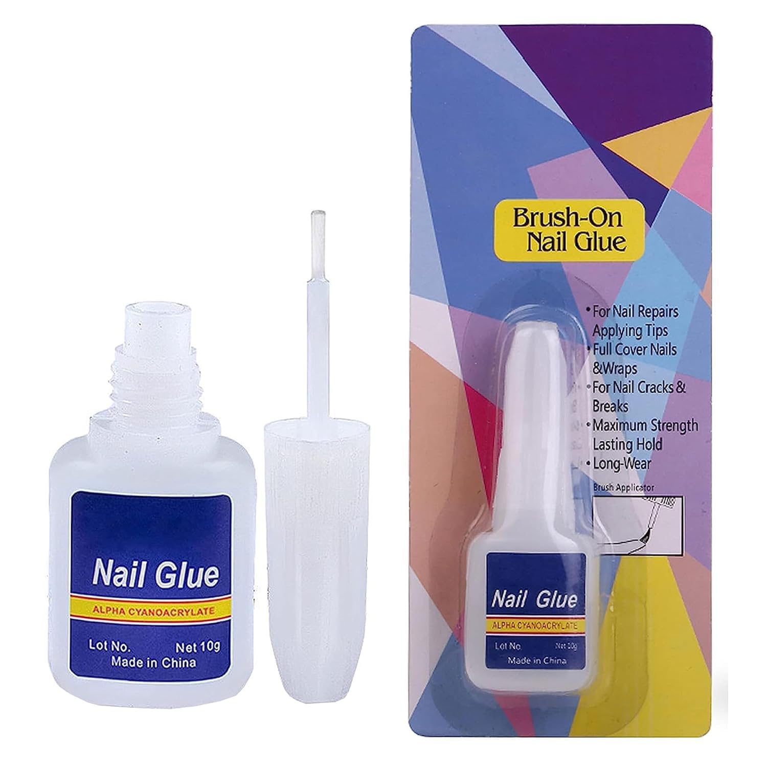 Brush On Extra Strong False Nail Glue 10g by Sasha Cosmetics, Perfect for Quick, Mess-Free Nail Application