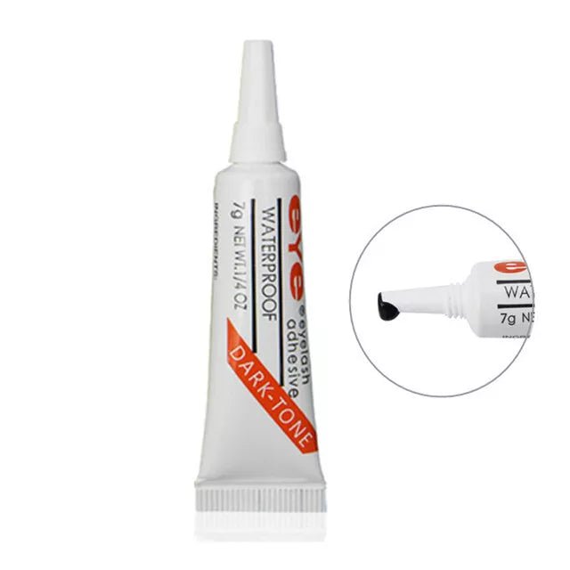 Black Eye False Eyelash Glue by Sasha Cosmetics, Ideal for Long-Lasting Lash Bonding with a Natural Finish