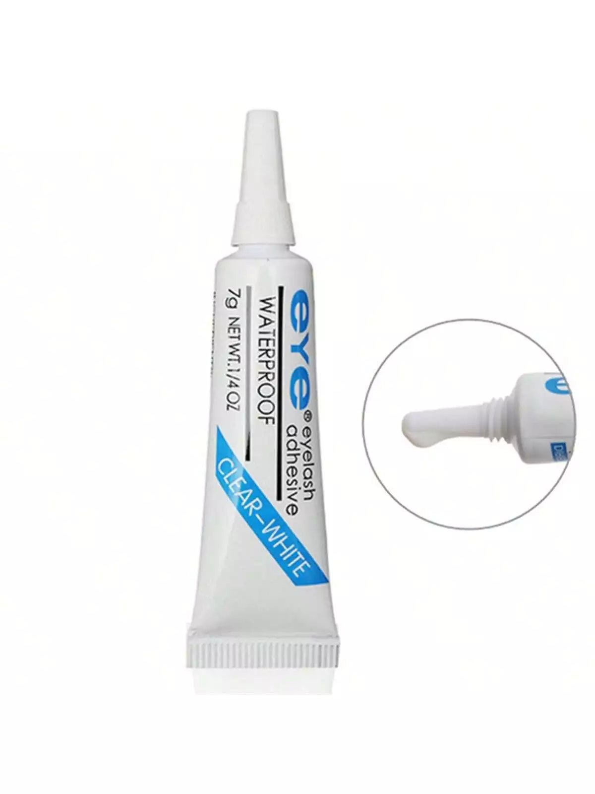 Eye False Eyelash Glue (Clear-White) by Sasha Cosmetics for a Strong, Invisible Hold