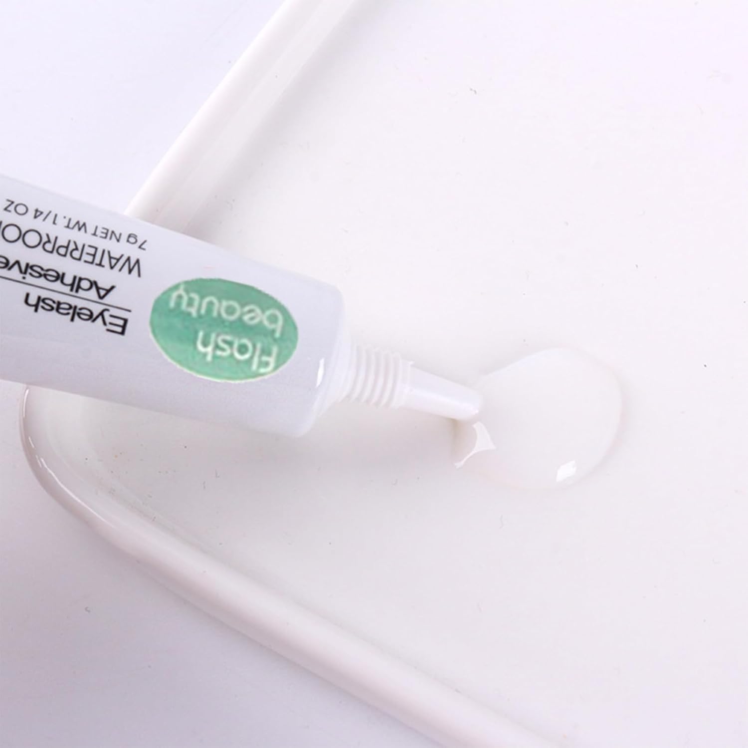 False Eyelash Glue (Clear-White) by Sasha Cosmetics for a Strong Hold and Seamless Application