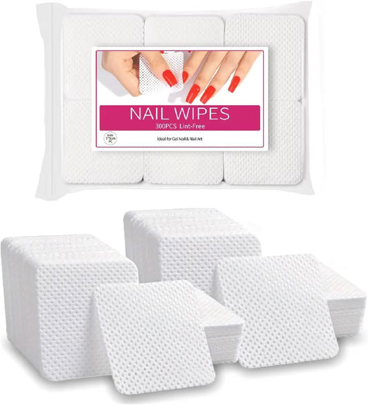 Lint free nail wipes 300 pack for gel polish removal