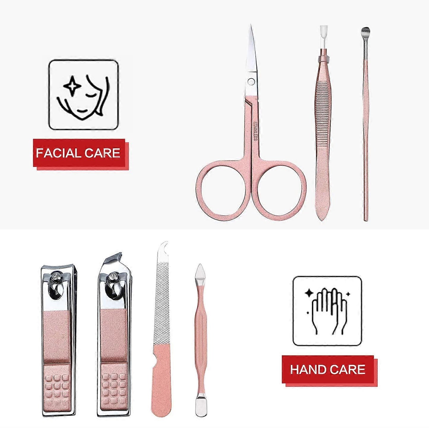 Portable manicure tools set for nails and cuticles