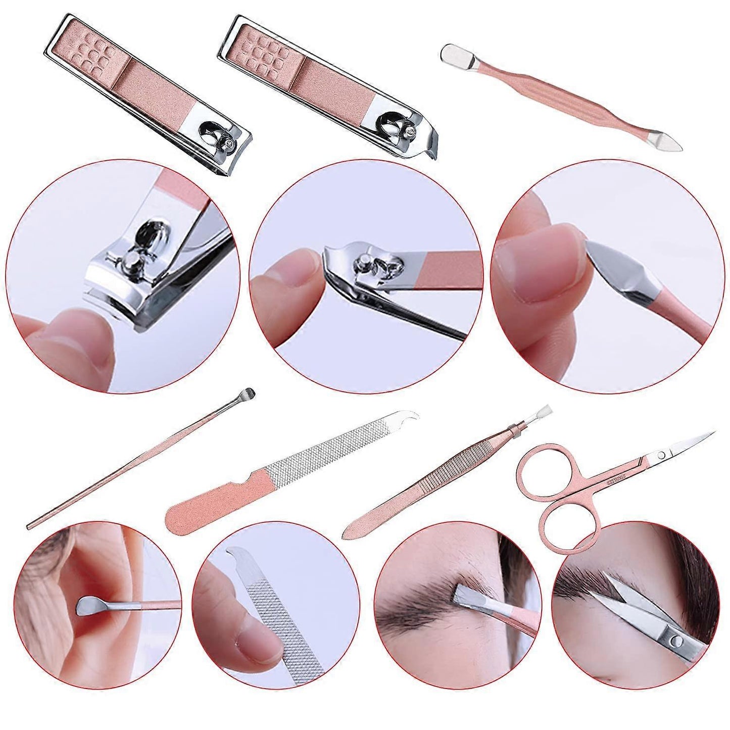 Compact portable nail care kit for home or travel