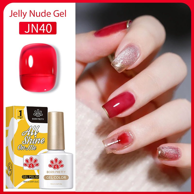 Stained Glass Jelly Gel Polish 10ml for Smooth, Vibrant, and Glossy Nail Designs.