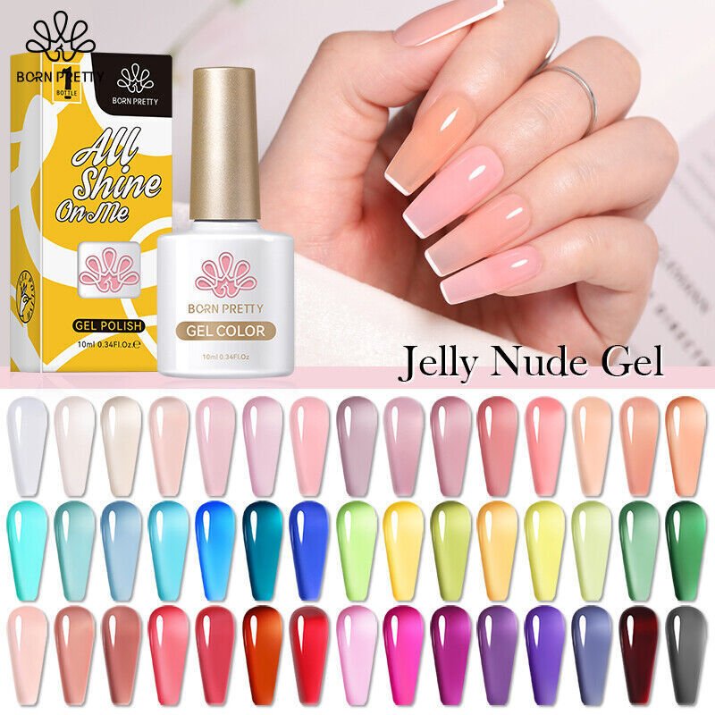 Stained Glass Jelly Gel Polish 10ml for a Smooth, Glossy, and Stunning Jelly Nail Art Finish