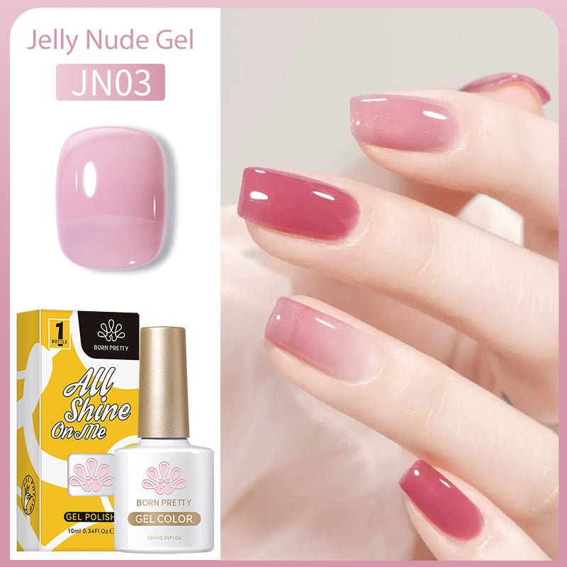 Stained Glass Jelly Gel Polish 10ml for Stunning, Glossy, and Colorful Transparent Nails.