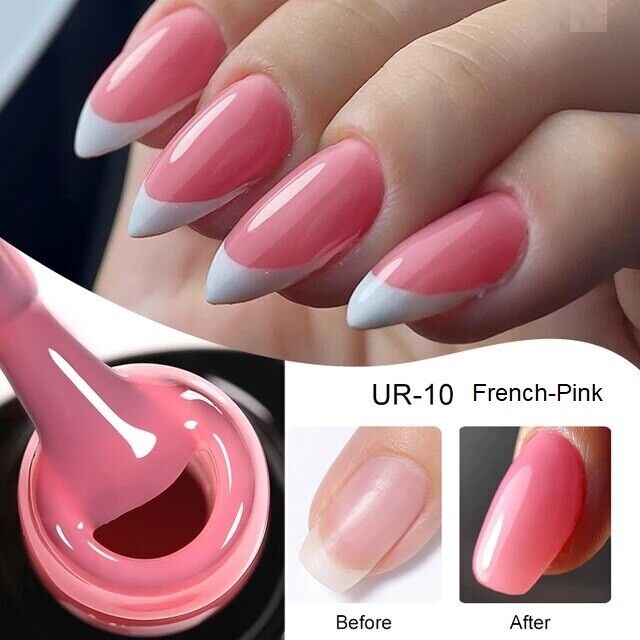 UR SUGAR BIAB Quick Nail Extension Gel 7ml, Ideal for Building Strong, Natural-Looking Nail Extensions feench pink
